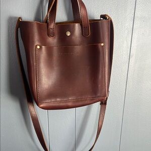 Brown Portland Leather Goods Tote Bag